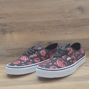 Vans  Black and Pink Patterned Sneakers